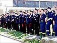 Am AFG werden Feuerwehr- und THW-Kräfte in die Aufgaben eingewiesen; rechts JB Matthias Nagel, JB Joachim Kiera, Paul Potaczek und JB Björn Braun (Foto Uwe Klemm, www.halver-nrw.de)