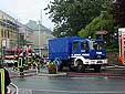 Einsatzfahrzeuge am Runden Eck (Foto Feuerwehr, KBI Rainer Blumenrath)